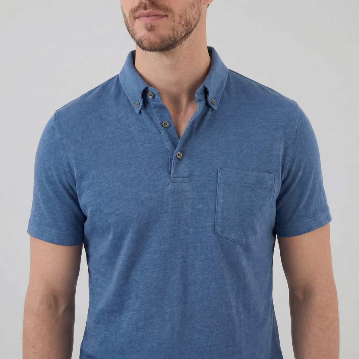 Summer high polo | lightweight knitwear garment — product view