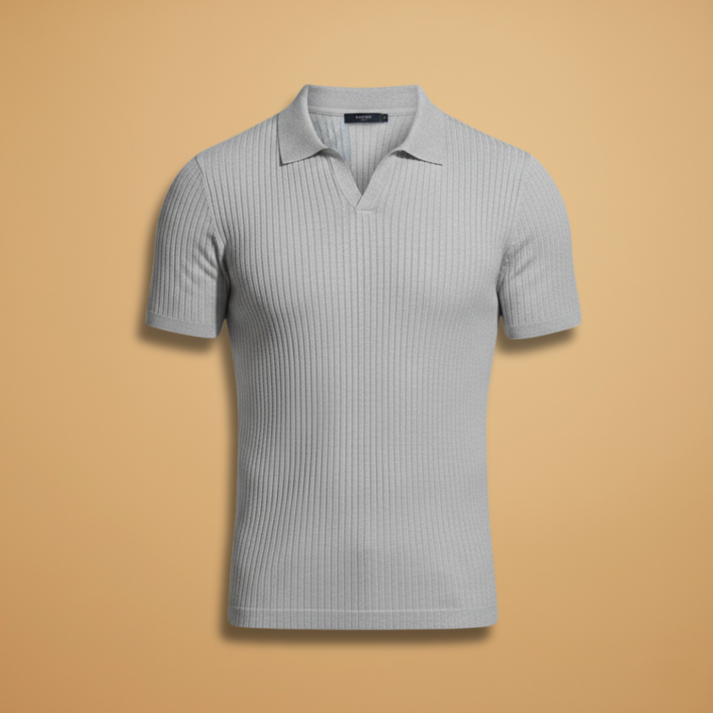 Men's high polo shirt | slim fit workwear — Light Grey