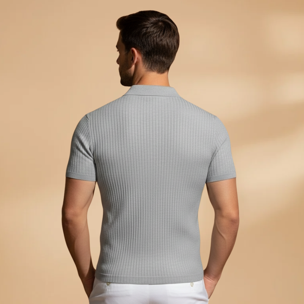 Men's high polo shirt | slim fit workwear — product view