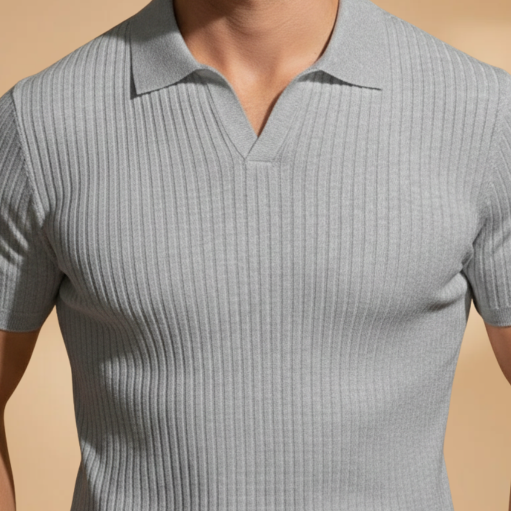 Men's high polo shirt | slim fit workwear — product view