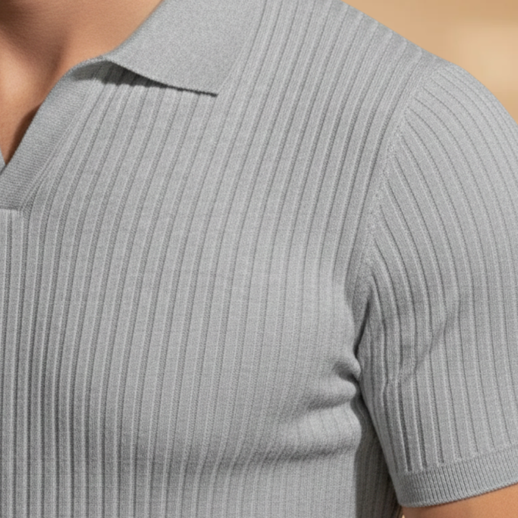 Men's high polo shirt | slim fit workwear — product view