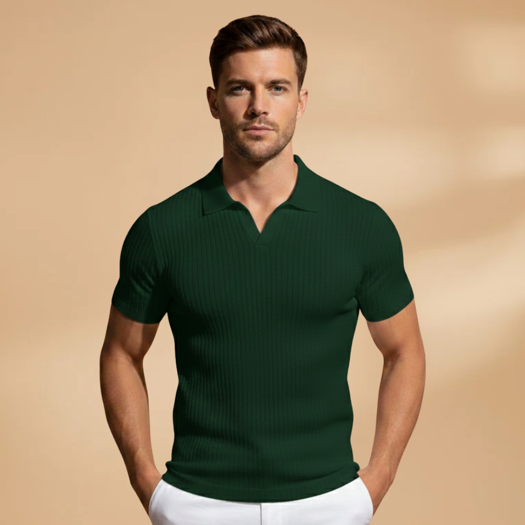Men's high polo shirt | slim fit workwear — Green