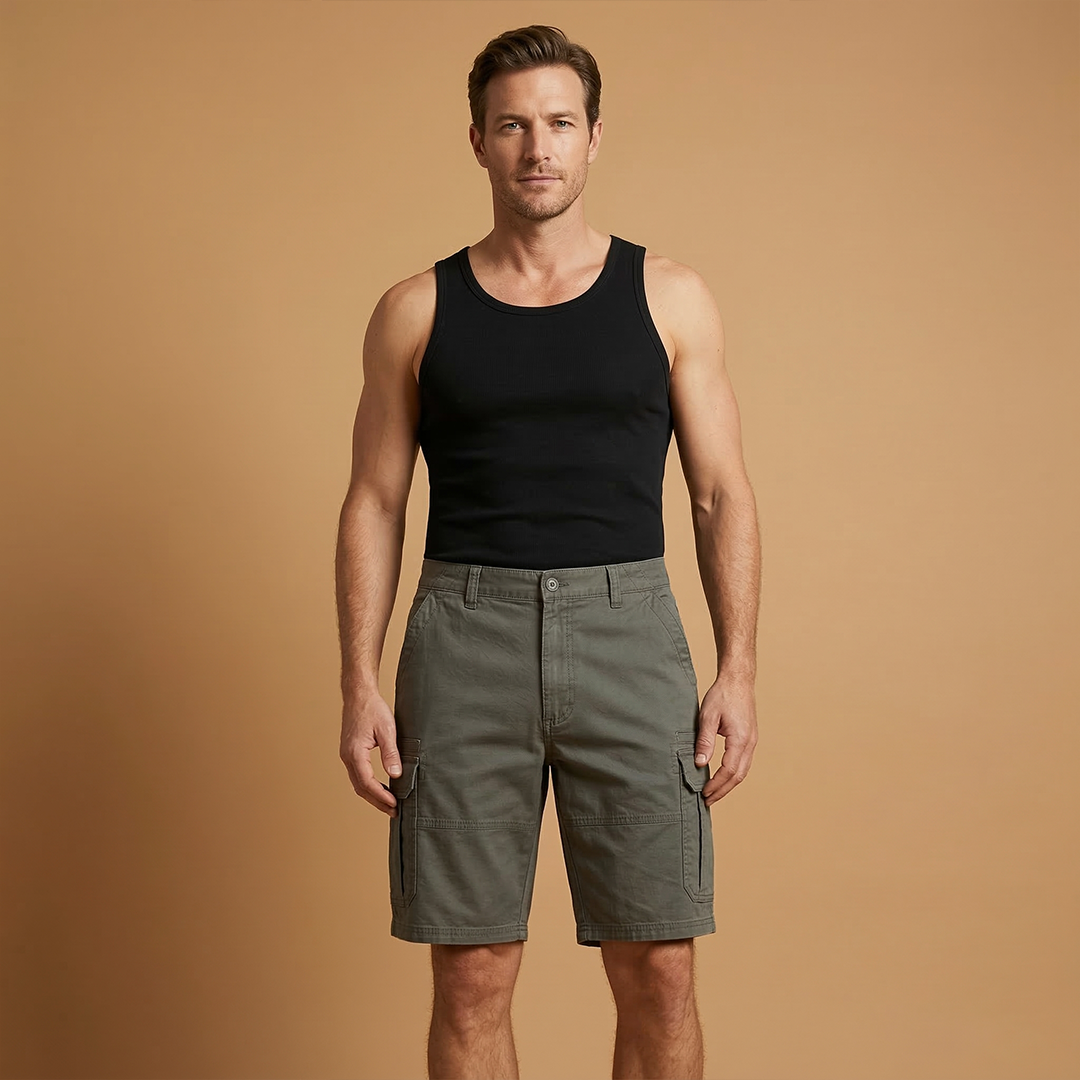 Men's casual Bermuda shorts | straight cut for summer leisure — Coffee