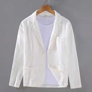 Jacket for men — straight suit jacket for cocktail events — White