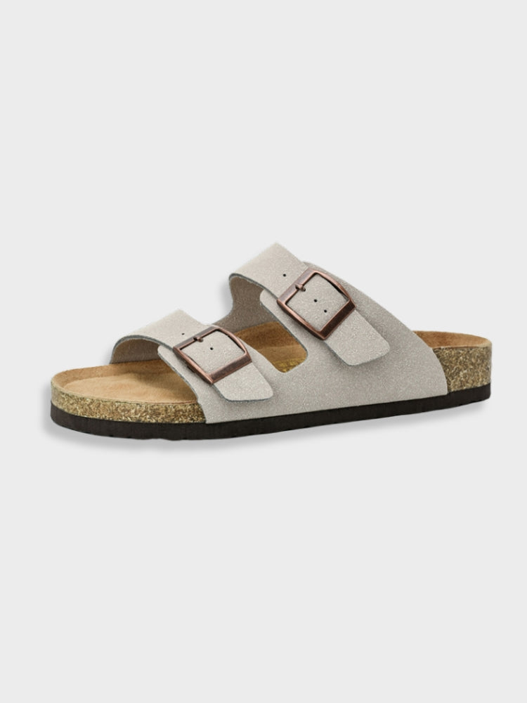 Men's summer shoes — ergonomic leisure sandals with buckles — Grey