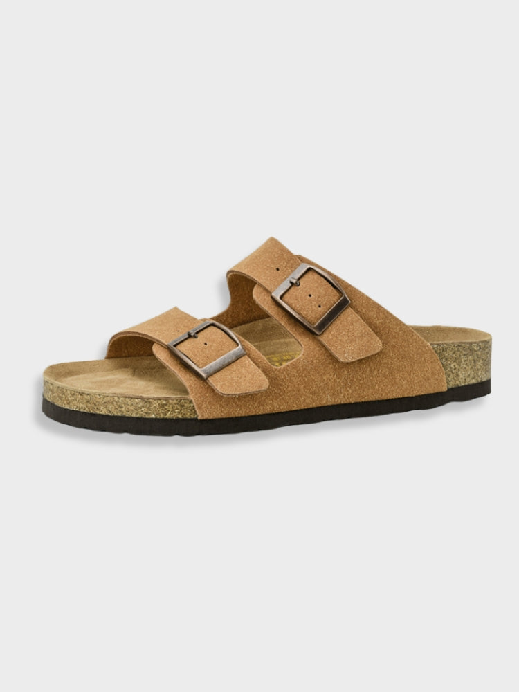 Men's summer shoes — ergonomic leisure sandals with buckles — Yellow