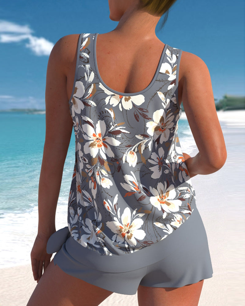 Tankini swimsuit for women — pool set with tank top and briefs — product view