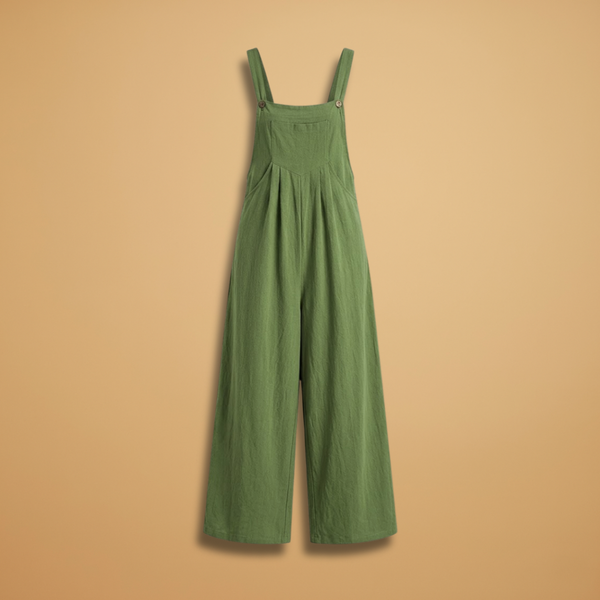 Combinaison ample pour femme à poches latérales — Vert