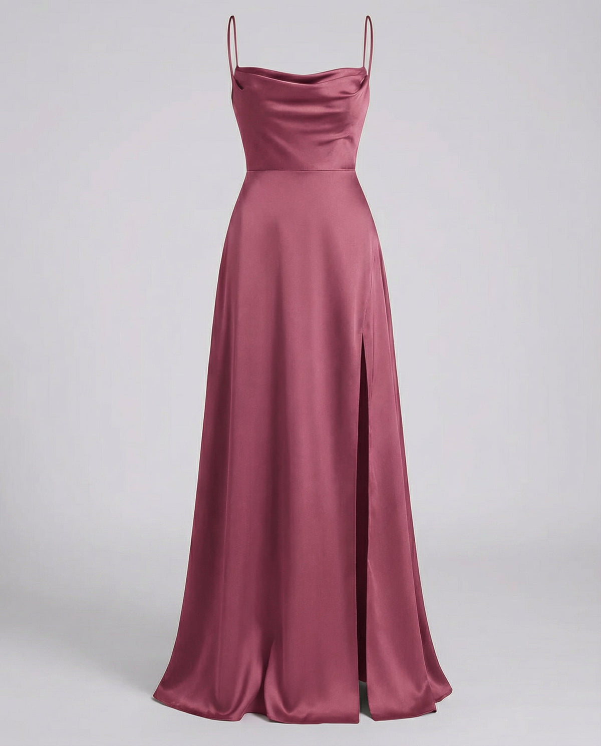 Robe de soirée pour femme, coupe ajustée et détail fendue — Rose