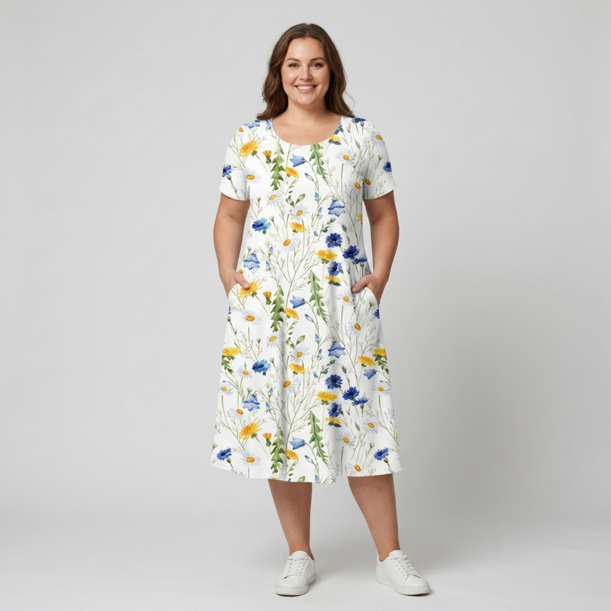 Robe pour femme à motifs — Blanc