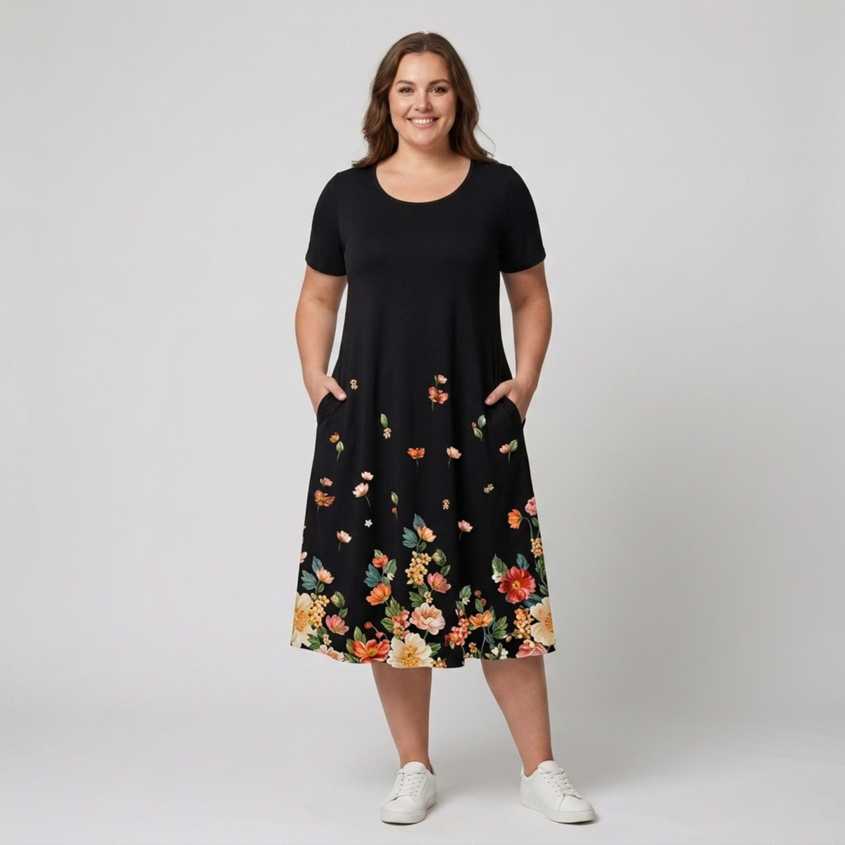 Robe pour femme à motifs — Noir