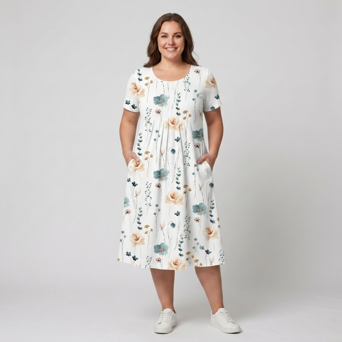 Robe pour femme à motifs — Blanc