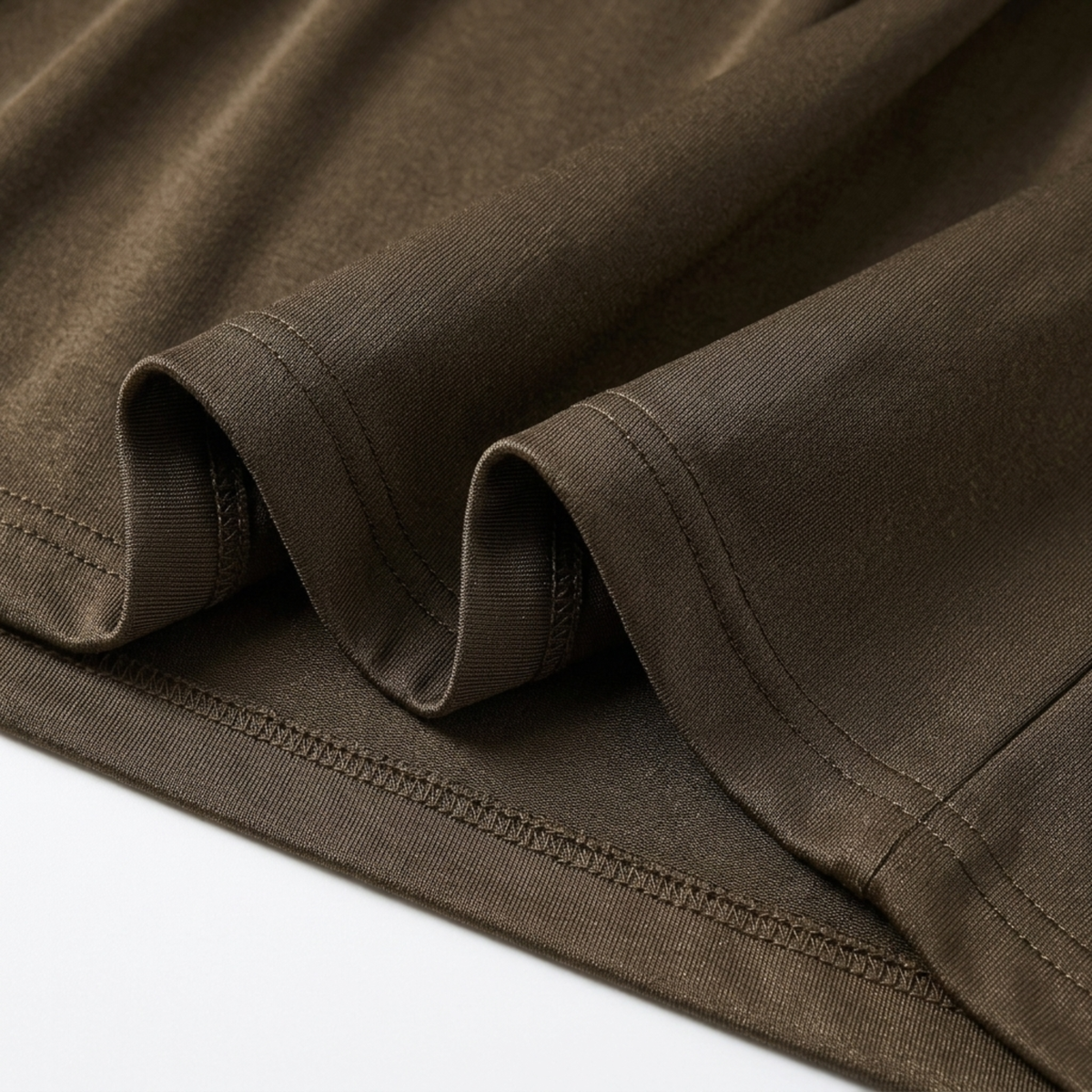 Wide large size pants for women with elastic draped fluid waist — Army Green