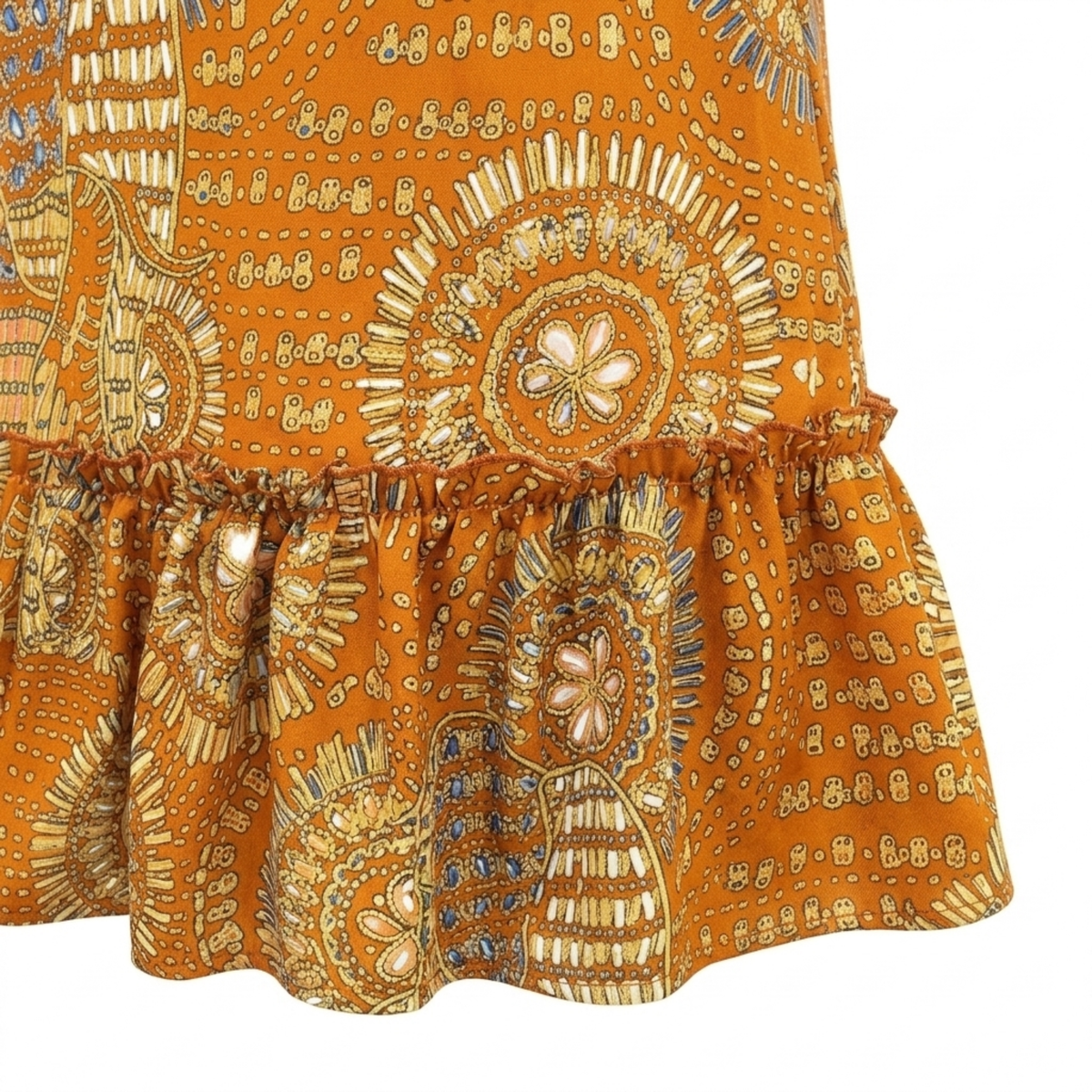 Plus Size Midi Dress – Round Neckline and Gathered Hem — product view