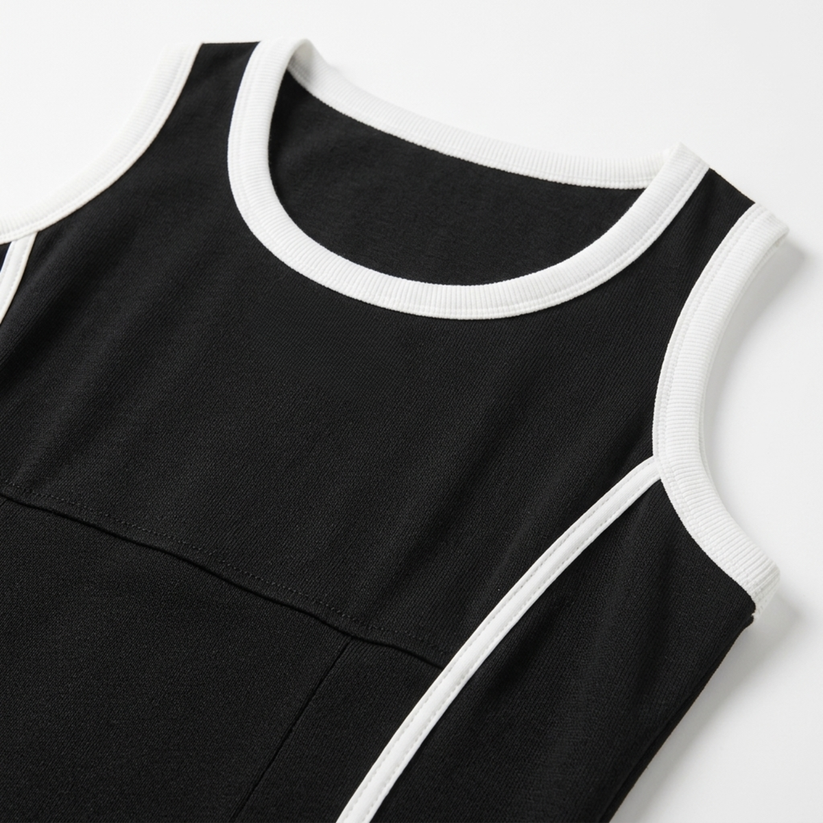 Plus Size Long Dress for Women, Sleeveless A-Line Cut with Round Neck — product view
