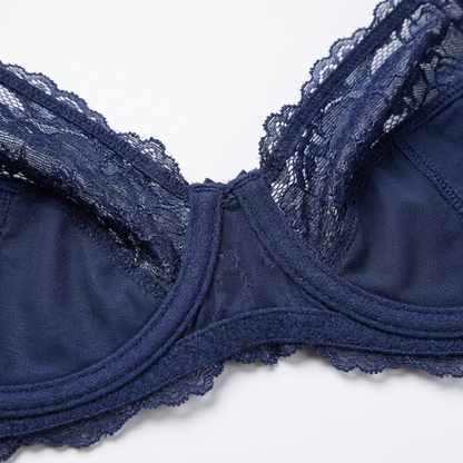Plus size women's bra with underwire and lace details — image 10