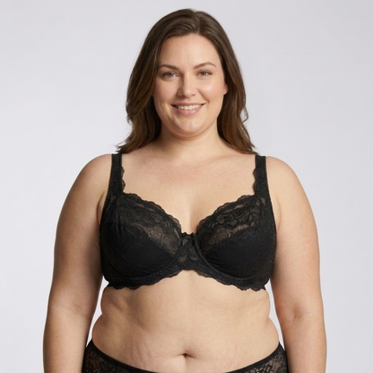 Plus size women's bra with underwire and lace details — image 4