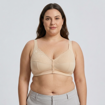 Plus Size Women's Front Closure Wireless Bra — image 1