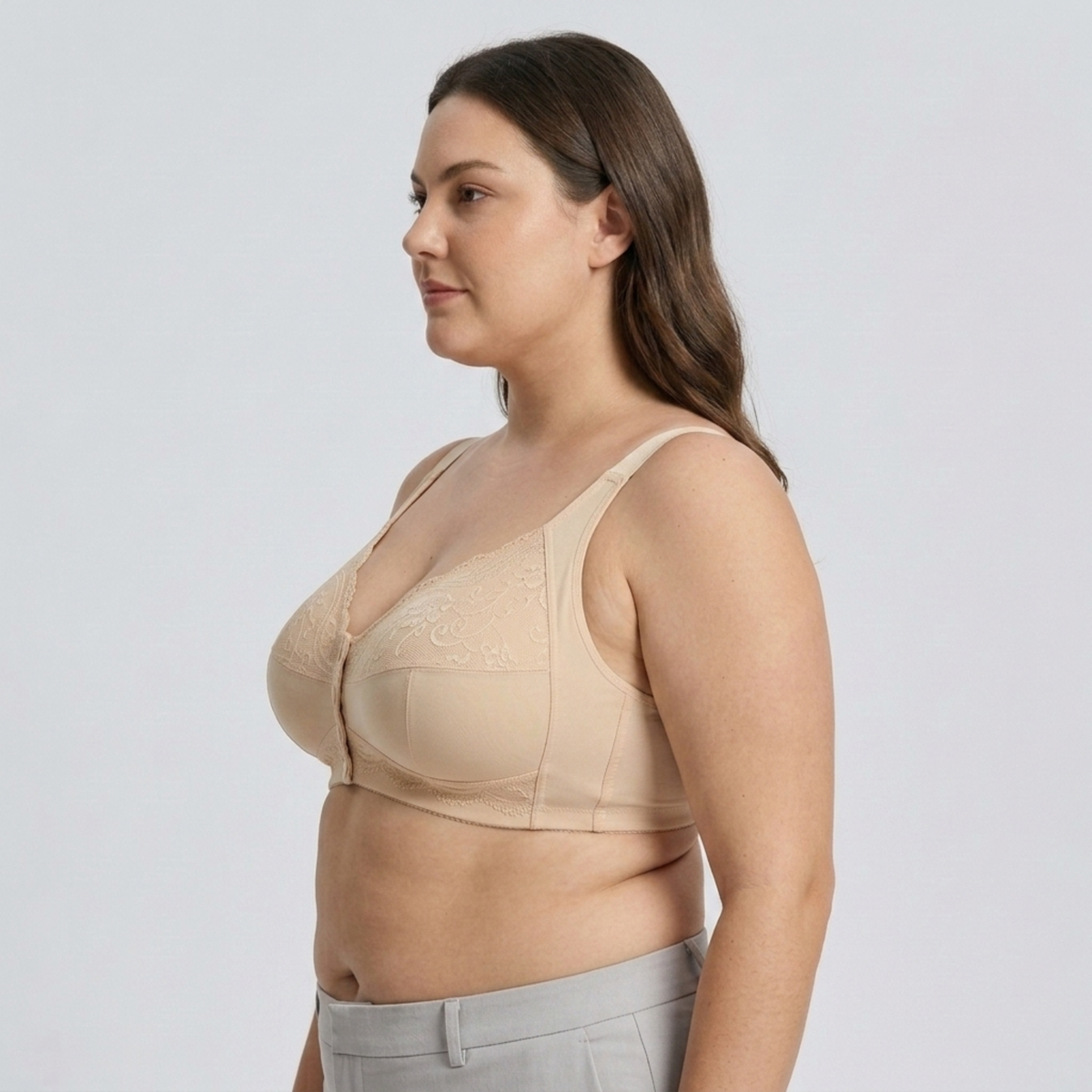 Plus Size Women's Front Closure Wireless Bra — image 3
