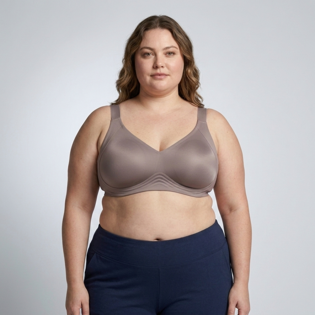 Plus Size Women's Seamless and Wire-Free Invisible Bra