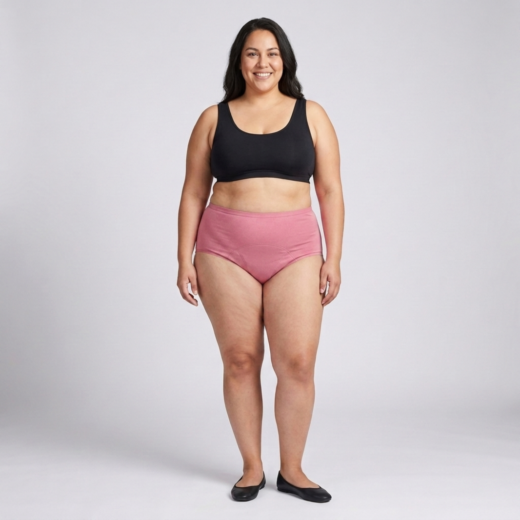 Plus Size Menstrual Panties for Women, Pack of 5 Absorbent Underwear