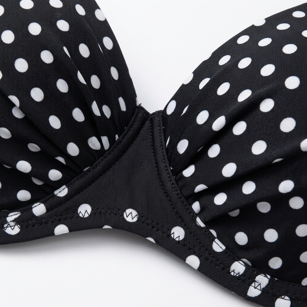 Plus Size Two-Piece Swimsuit for Women High-Waisted Polka Dot Bikini — product view