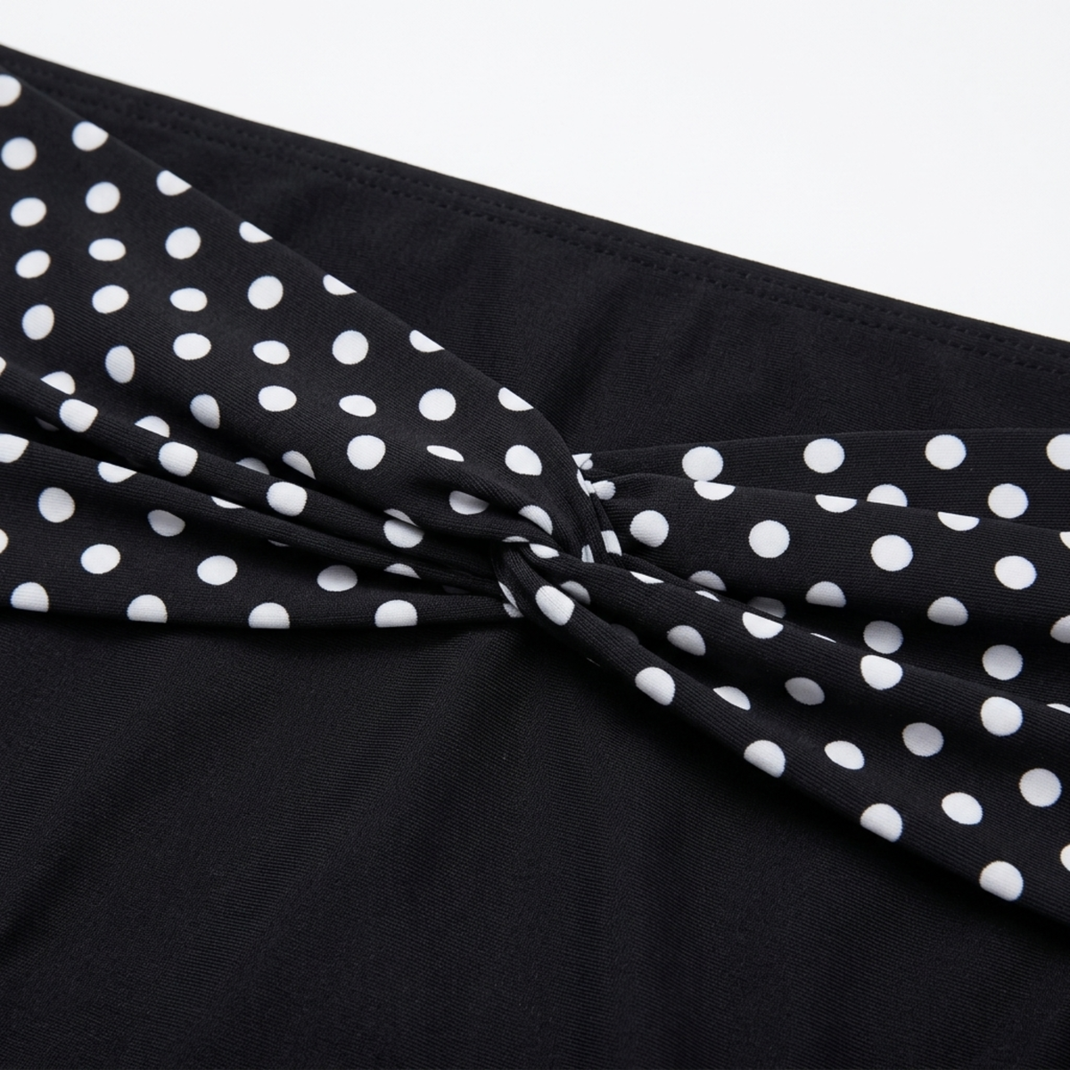 Plus Size Two-Piece Swimsuit for Women High-Waisted Polka Dot Bikini — product view