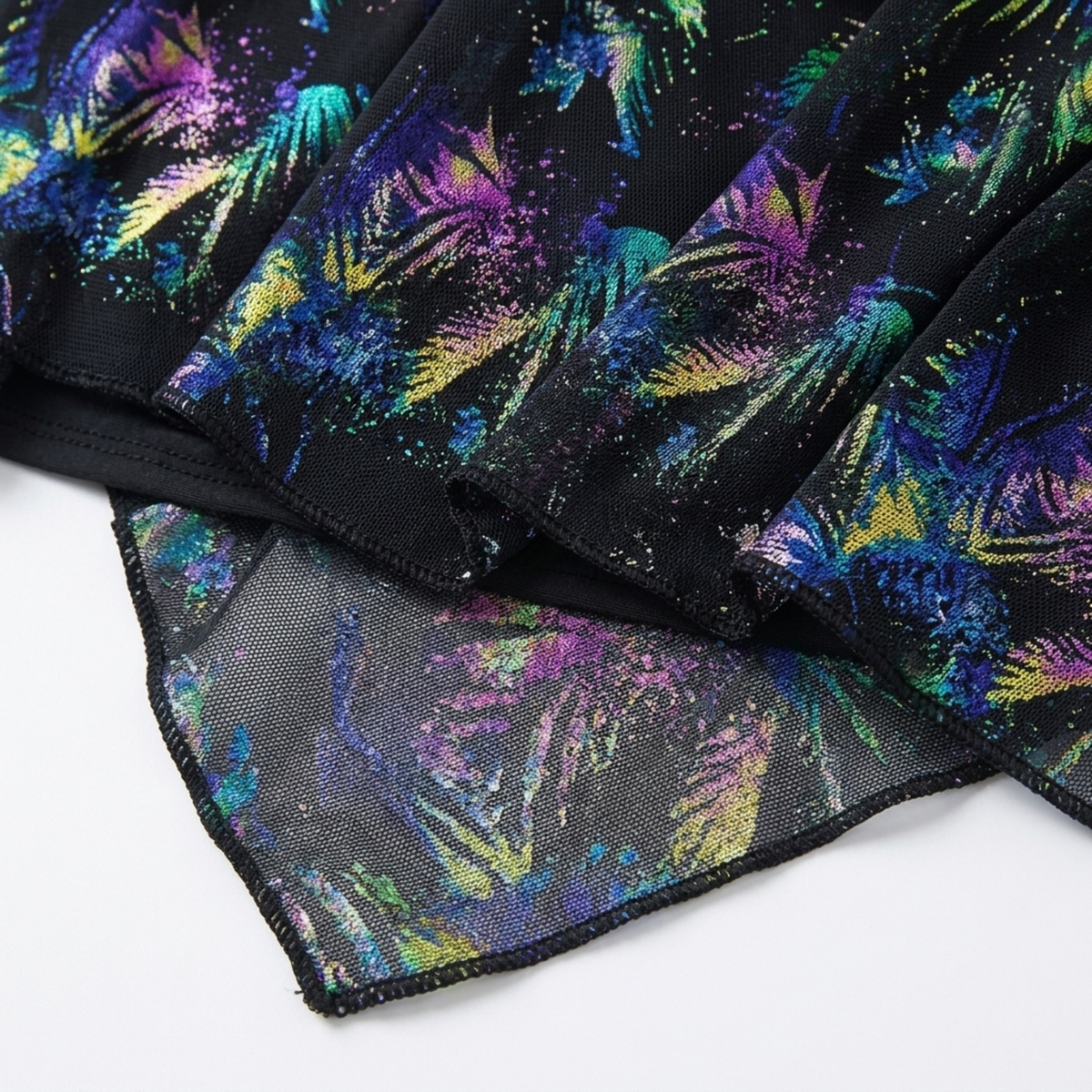 Plus Size Women's Swimsuit Dress with Printed Integrated Skirt — product view