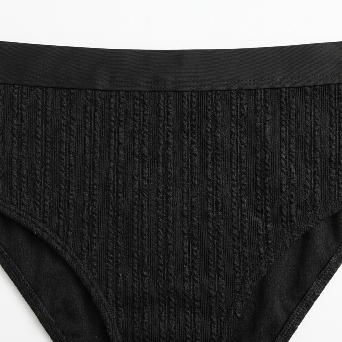 Plus Size Two-Piece Bikini for Women High-Waisted Ribbed Swimsuit — product view