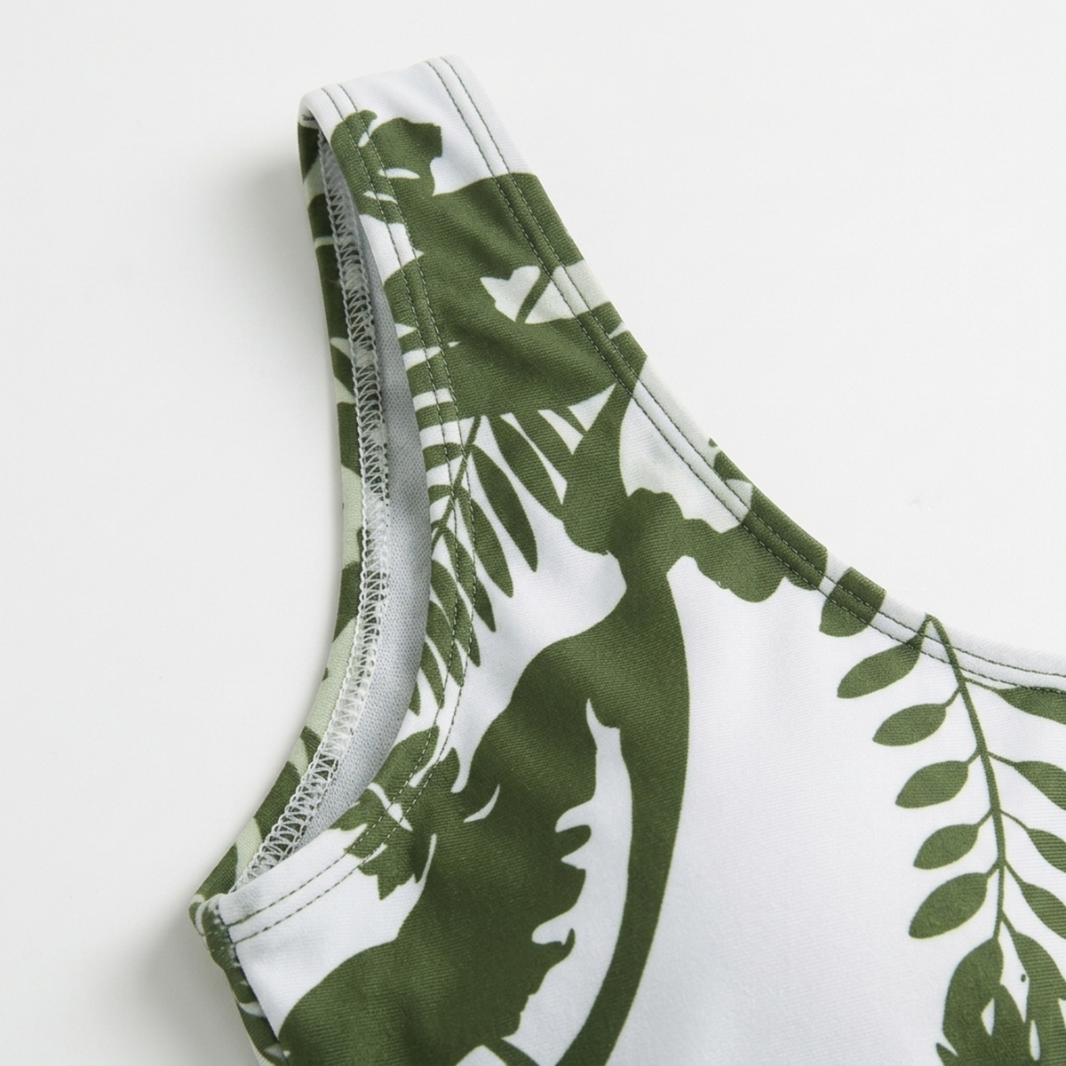 Plus Size One-Piece Swimsuit with Floral Print Sarong — product view