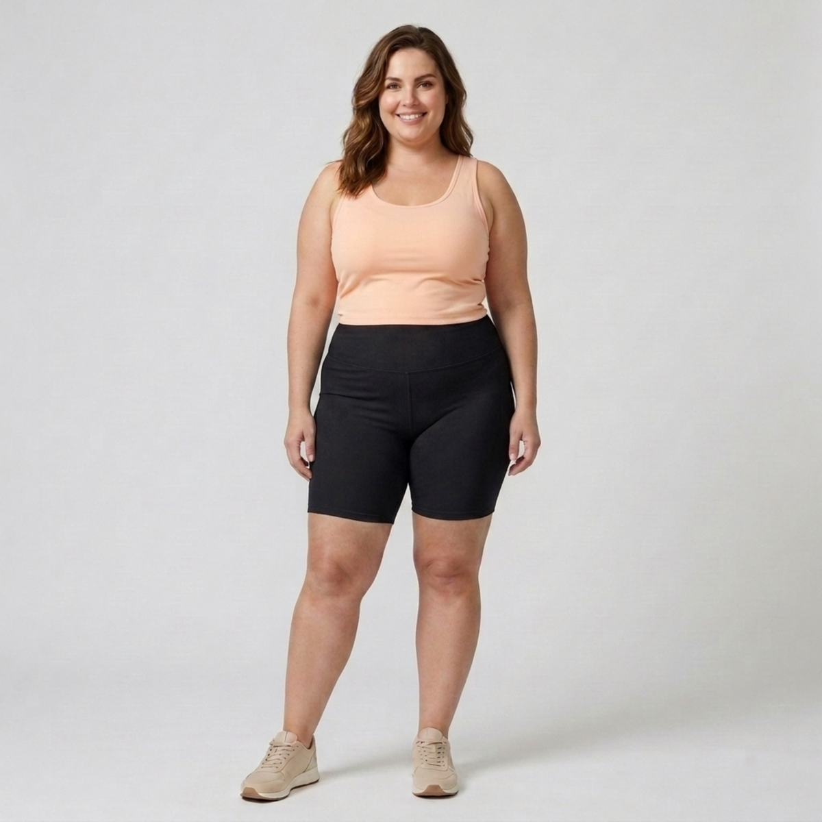 Short de cyclisme taille haute pour femme — Noir