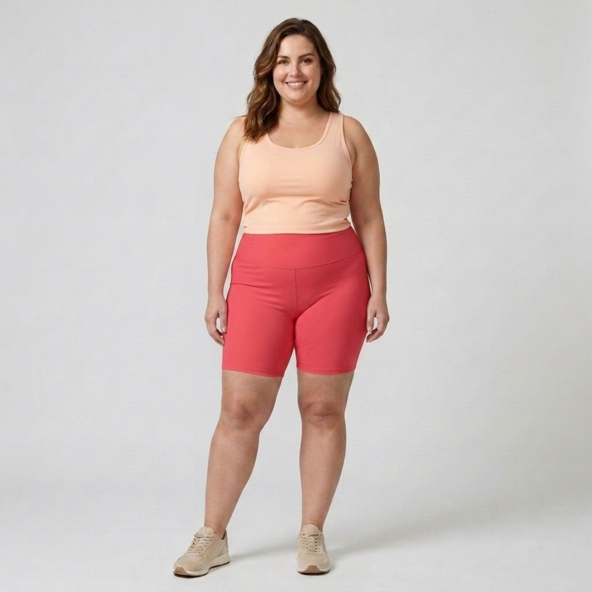 Short de cyclisme taille haute pour femme — Rose