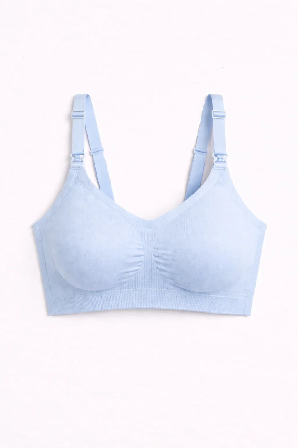Comfortable Seamless Nursing Bra — Light Blue