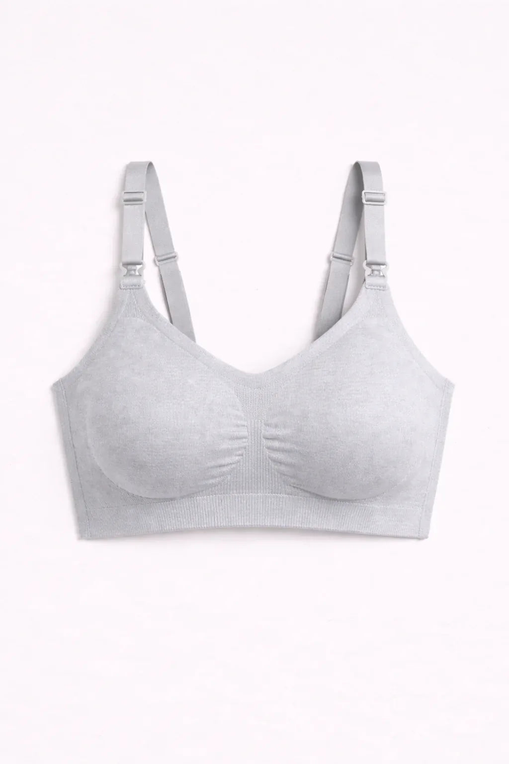 Comfortable Seamless Nursing Bra — Grey