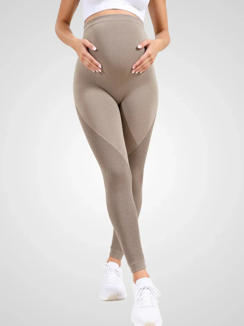 Maternity leggings with abdominal support — Khaki