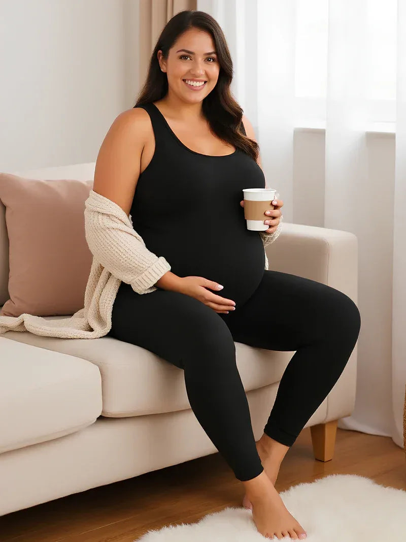 Sleeveless Maternity Jumpsuit — product view