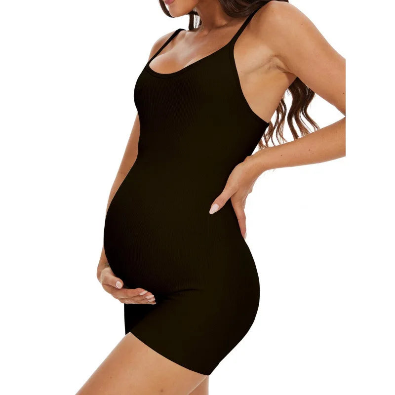 Maternity one-piece swimsuit stretch total comfort — Black