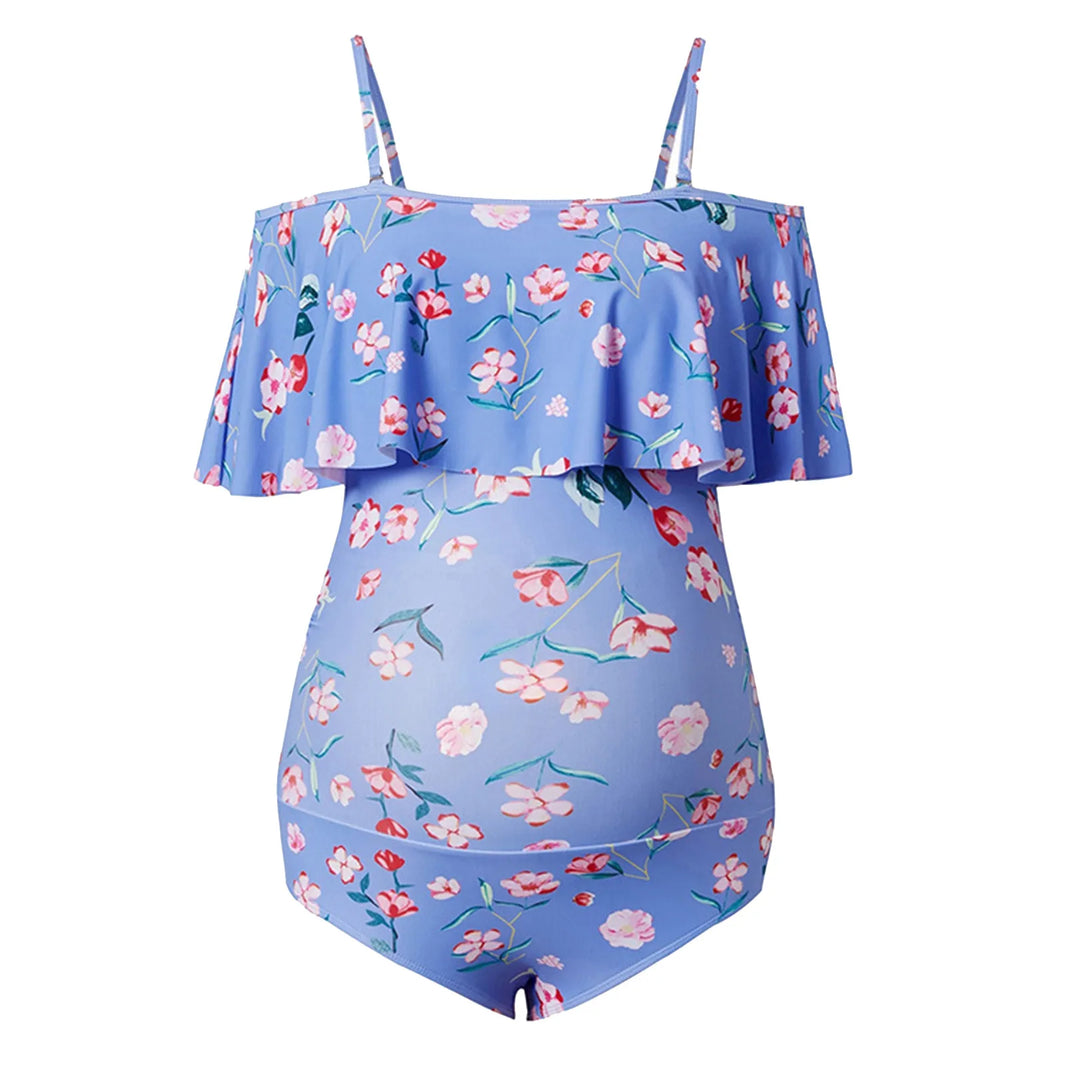Floral Print One-Piece Maternity Swimsuit