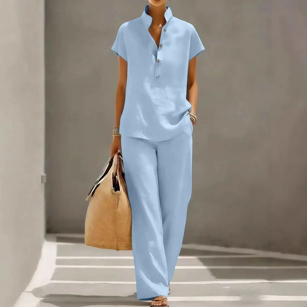 Two-piece women's set - flowy travel pants
