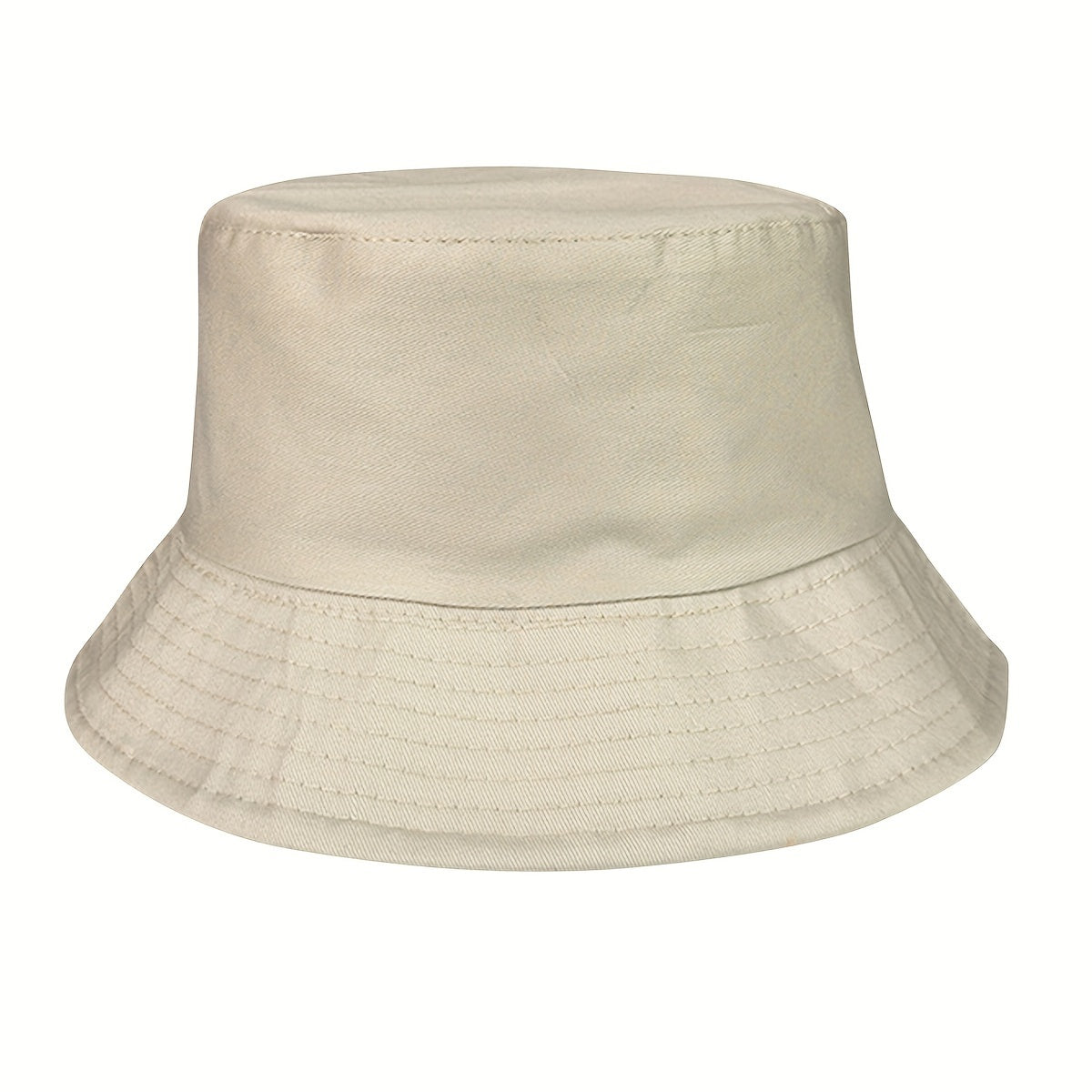 Unisex Fisherman Hat - Visor with Stitching - Casual Travel Style — Beige
