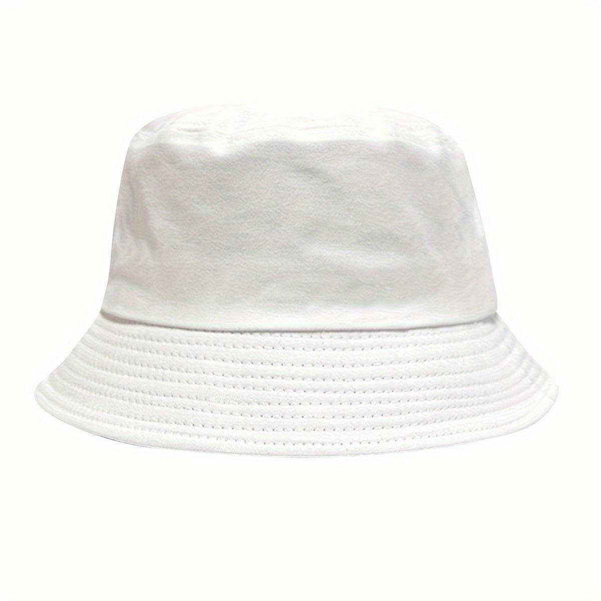 Unisex Fisherman Hat - Visor with Stitching - Casual Travel Style — White