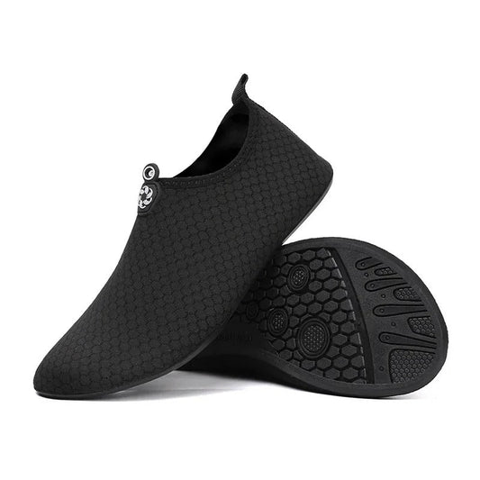 Unisex Water Shoes - Sole - Beach Travel Accessory — Black
