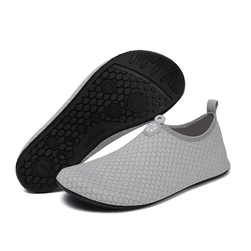 Unisex Water Shoes - Sole - Beach Travel Accessory — Grey