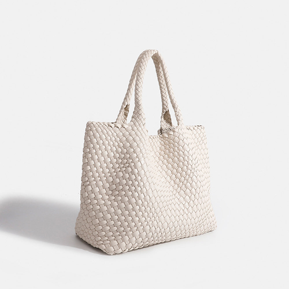 Large capacity braided women's tote bag — Off-White