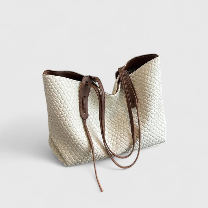 Sac fourre-tout pour femme en textile tressé — Beige
