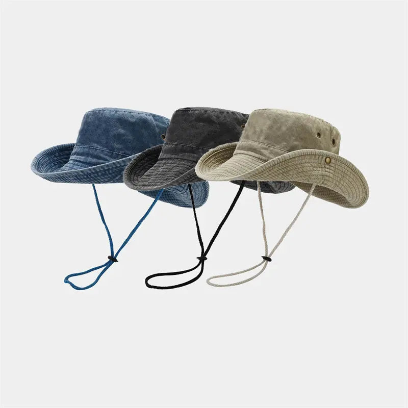 Unisex Fisherman Bucket Hat with Adjustable Cord — product view