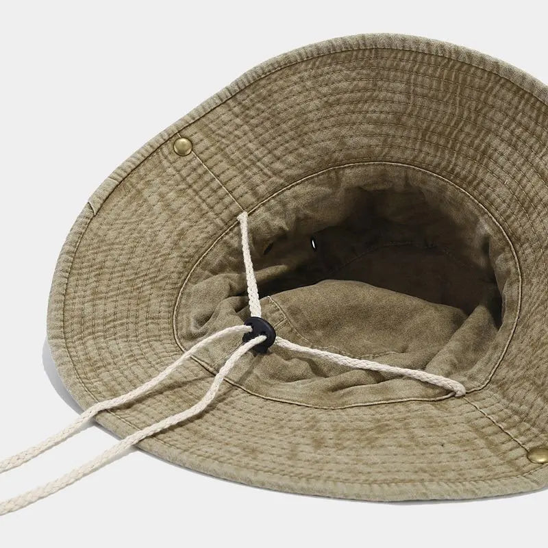 Unisex Fisherman Bucket Hat with Adjustable Cord — product view