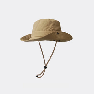 Fischerhut für Damen und Herren mit breiter Krempe und Kinnkordel — Khaki