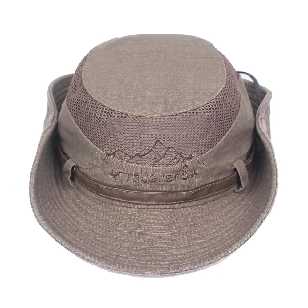 Bucket Hat Bush Hat for Fishing and Outdoor Hiking — Brown