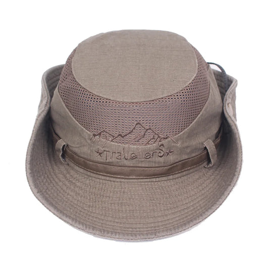 Bucket Hat Bush Hat for Fishing and Outdoor Hiking — Brown